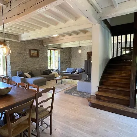 Villa Moulin De La Ribereuille With Pyrenees View And Private Pool